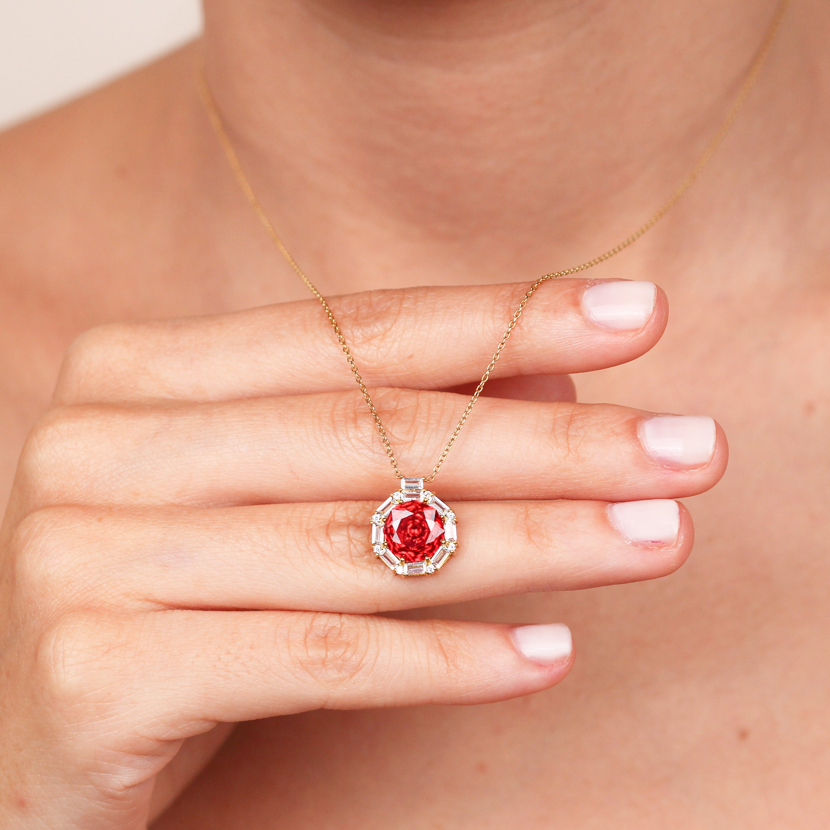 Pink Natural Ruby Beads Necklace, Shape: Oval At ₹ 7/carat In Jaipur - Foto 4