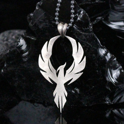 925K Silver Phoenix Necklace | Mythological Fire Bird Pendant