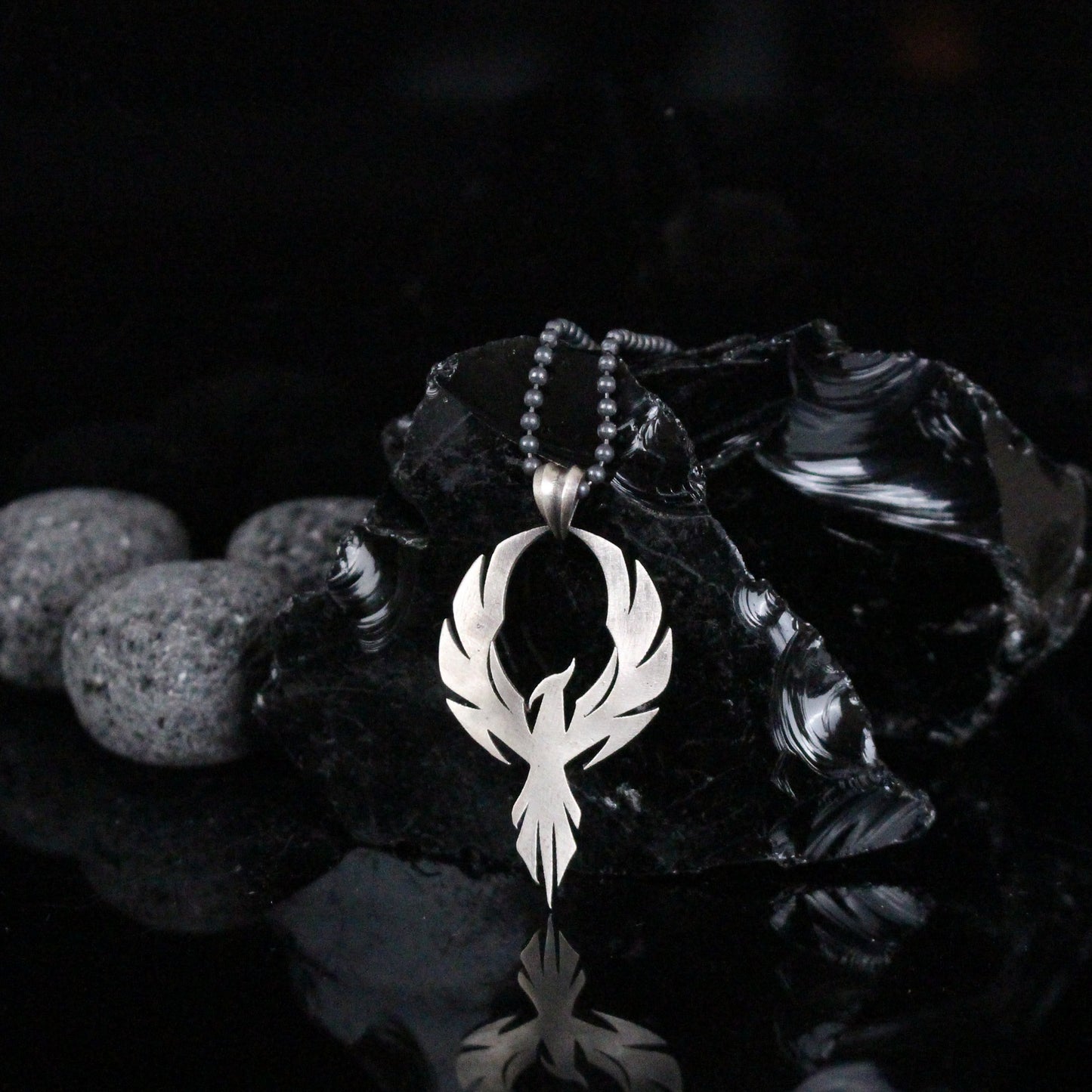 925K Silver Phoenix Necklace | Mythological Fire Bird Pendant