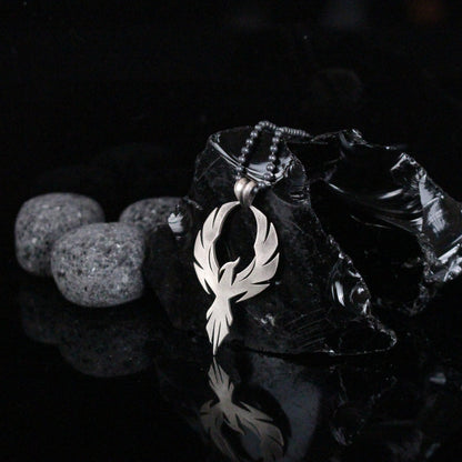 925K Silver Phoenix Necklace | Mythological Fire Bird Pendant