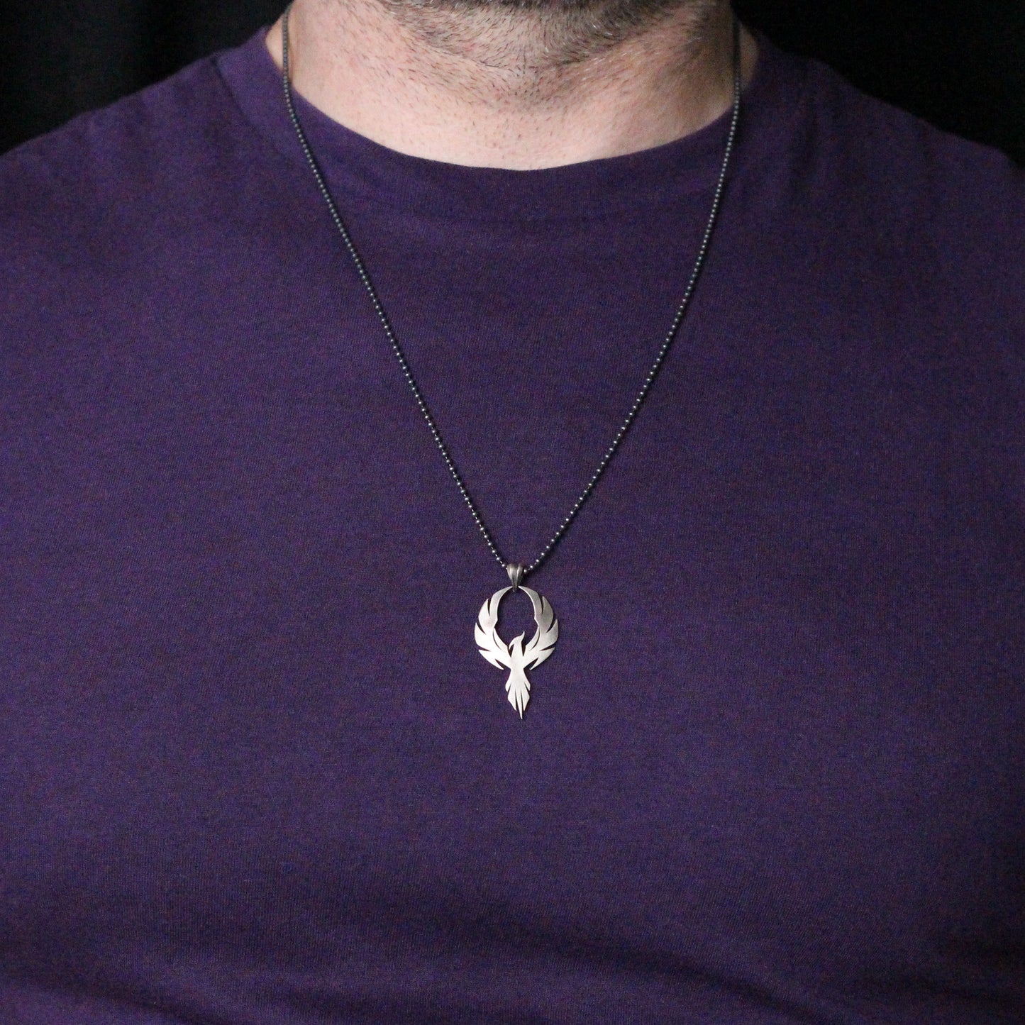 925K Silver Phoenix Necklace | Mythological Fire Bird Pendant