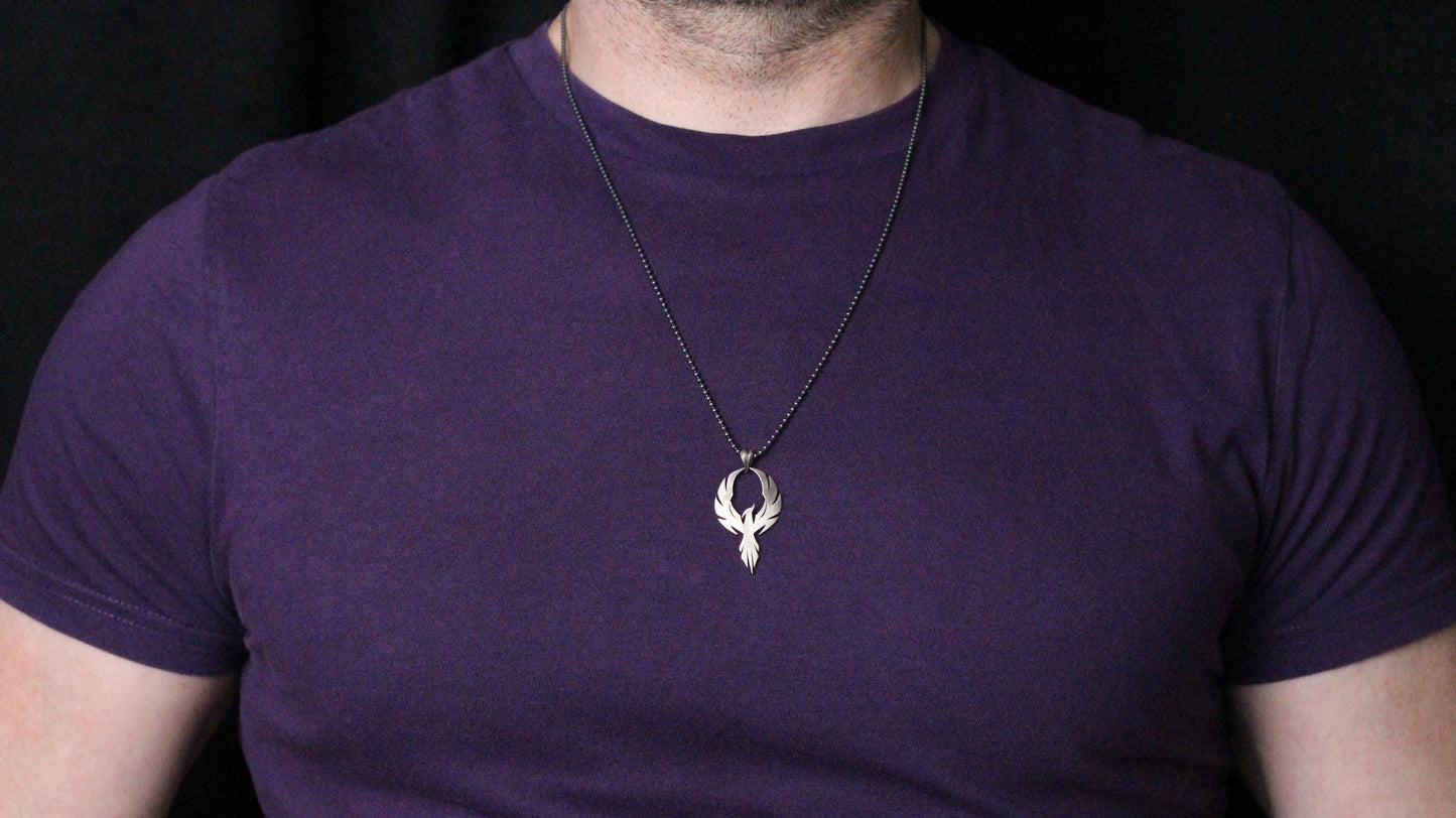 925K Silver Phoenix Necklace | Mythological Fire Bird Pendant