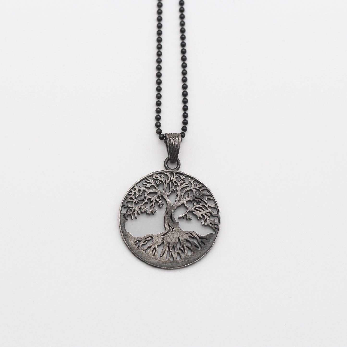 925K Silver Tree of Life Necklace, Rustic Tree of Life Pendant