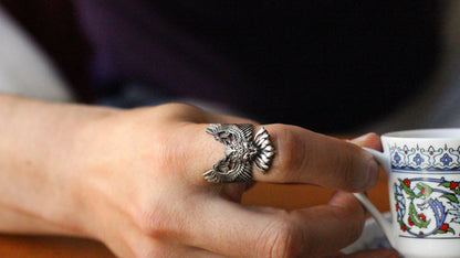 925K Sterling Silver Owl Ring for Men | Symbol of Wisdom and Mystery Jewelry