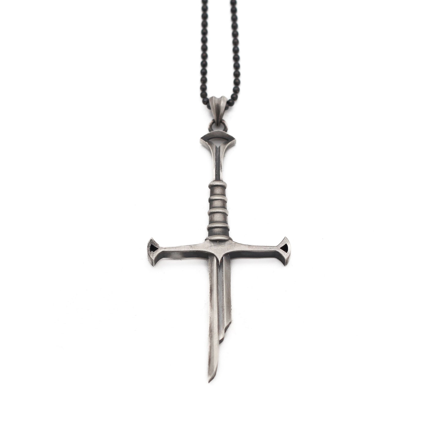 Broken Sword Necklace | Narsil Holy Sword Pendant, Medieval Fantasy Dagger Necklace for Men