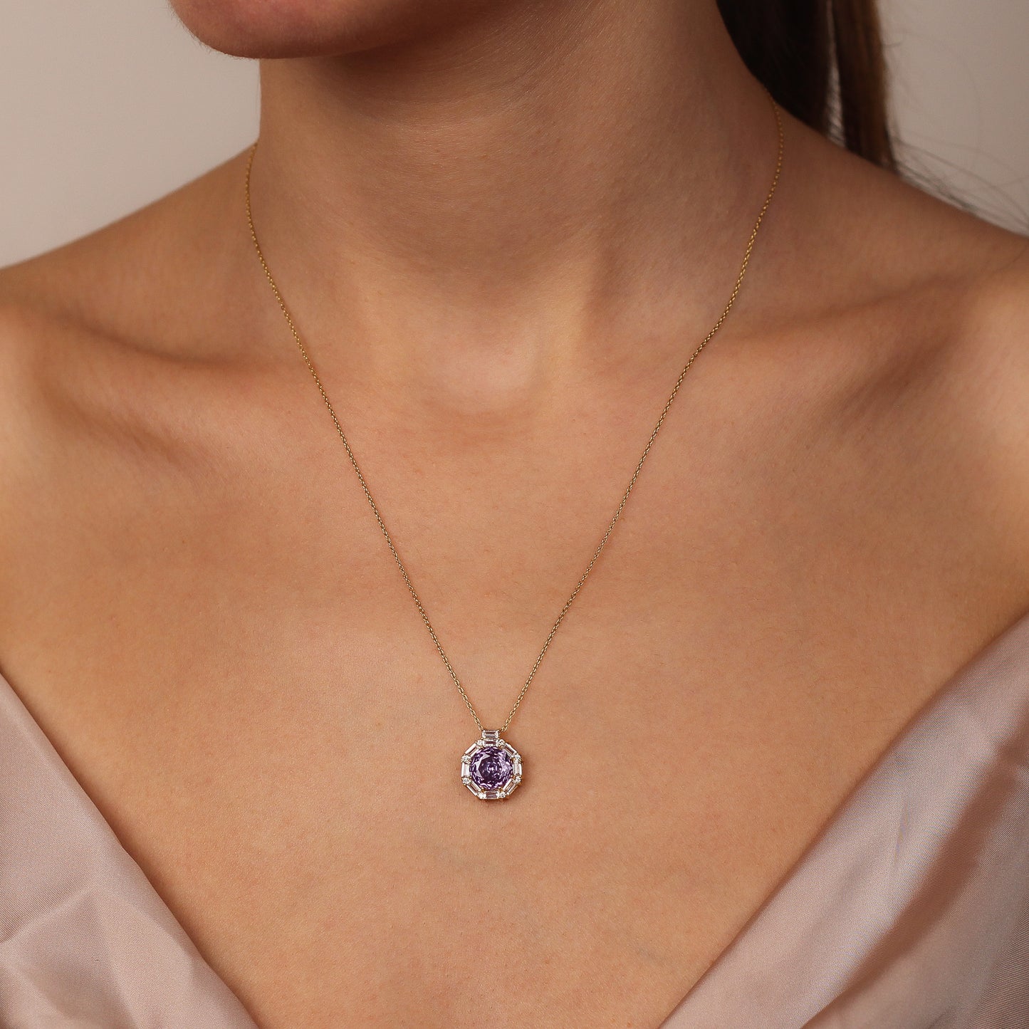 ELMIRA 14K Gold Natural Tanzanite Necklace