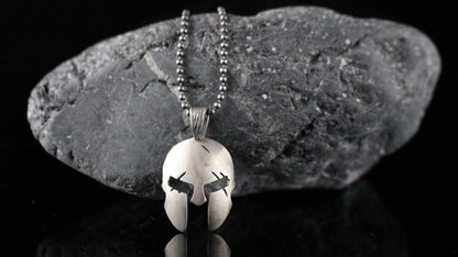 Ancient Spartan Helmet Necklace in 925K Sterling Silver | Ancient Warrior Inspired Jewelry