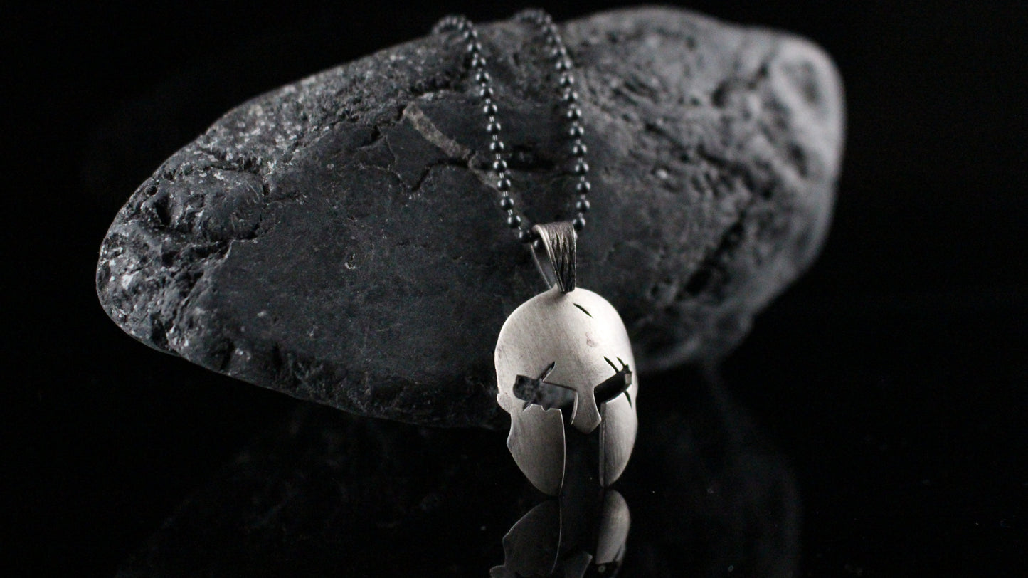 Ancient Spartan Helmet Necklace in 925K Sterling Silver | Ancient Warrior Inspired Jewelry