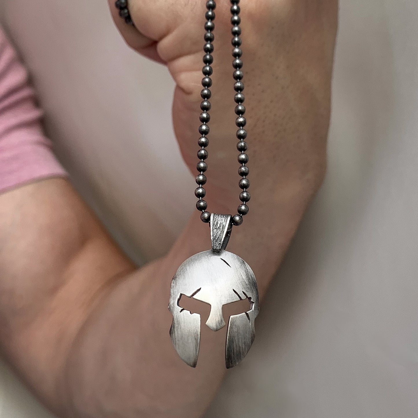 Ancient Spartan Helmet Necklace in 925K Sterling Silver | Ancient Warrior Inspired Jewelry