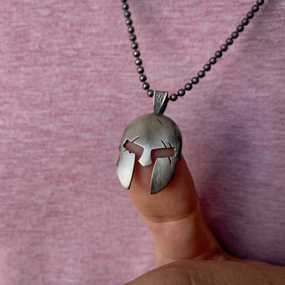 Ancient Spartan Helmet Necklace in 925K Sterling Silver | Ancient Warrior Inspired Jewelry