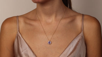 ELMIRA Natural Tanzanite Necklace in 14K & 8K Gold | Elegant Gift for Bride or Loved One