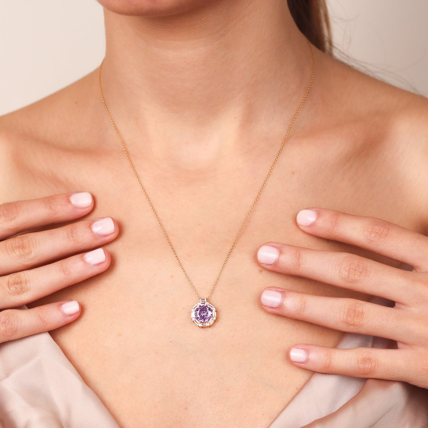 ELMIRA Natural Tanzanite Necklace in 14K & 8K Gold | Elegant Gift for Bride or Loved One