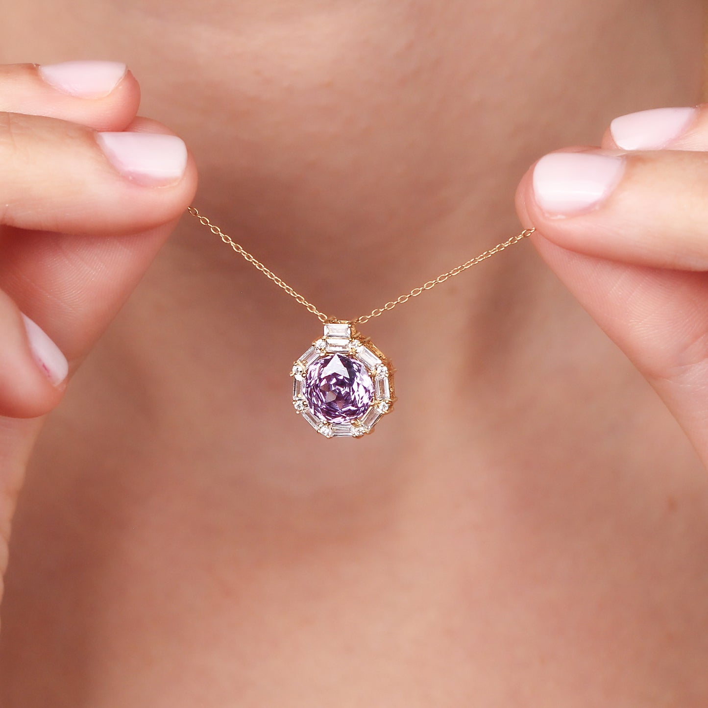 ELMIRA Natural Tanzanite Necklace in 14K & 8K Gold | Elegant Gift for Bride or Loved One