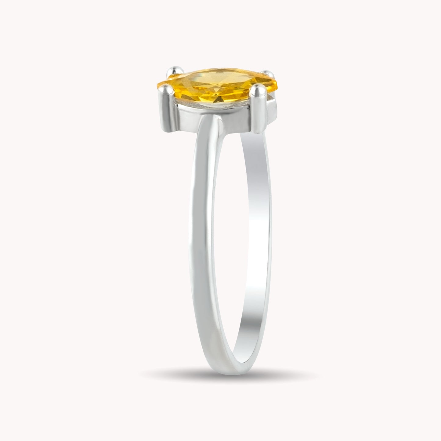 HAZEL Luxury Citrine Engagement Ring | November Birthstone Promise Ring for Her