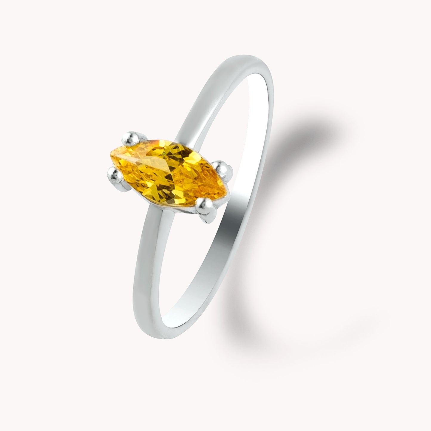 HAZEL Luxury Citrine Engagement Ring | November Birthstone Promise Ring for Her