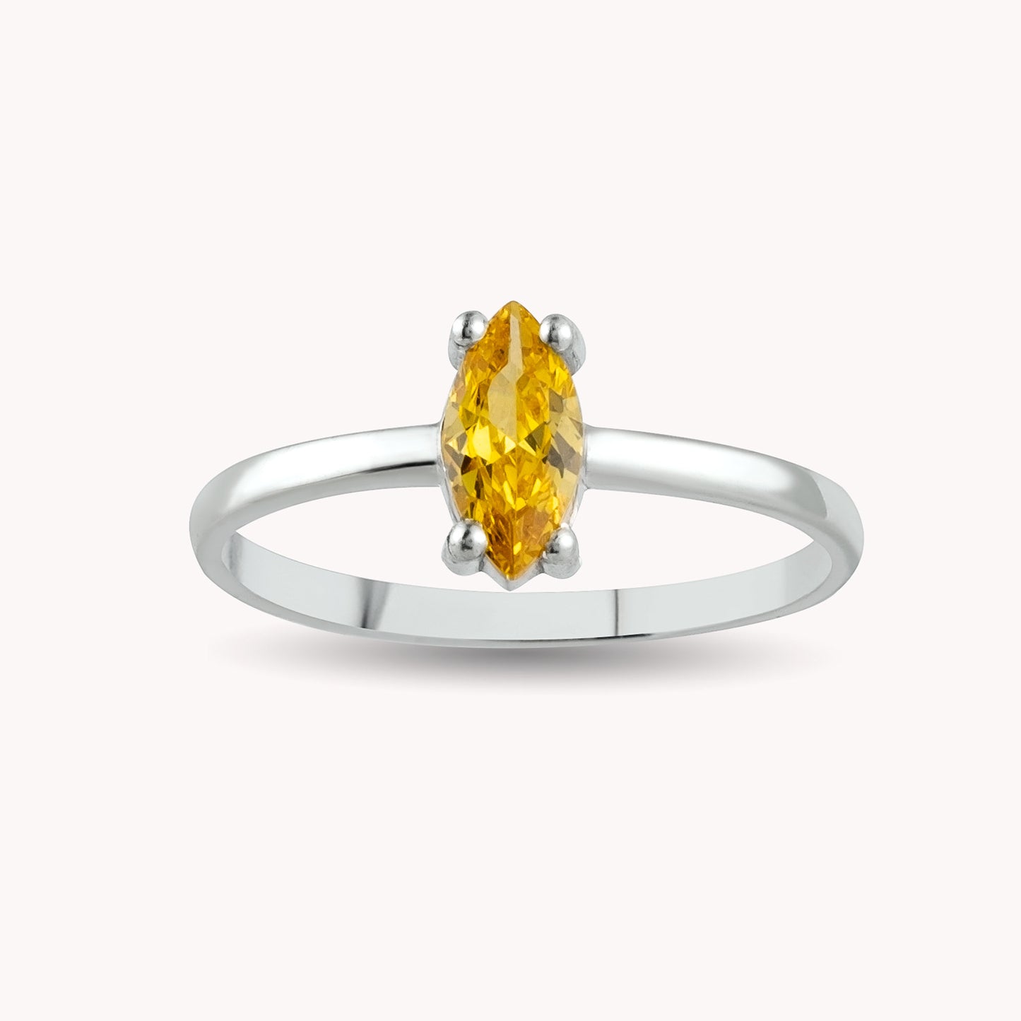 HAZEL Luxury Citrine Engagement Ring | November Birthstone Promise Ring for Her