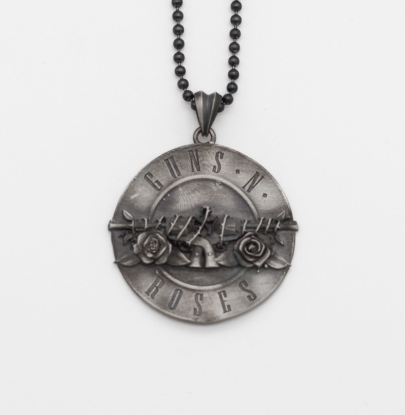 Iconic Guns N' Roses Silver Necklace | Perfect for Fans and Rock Enthusiasts Jewelry