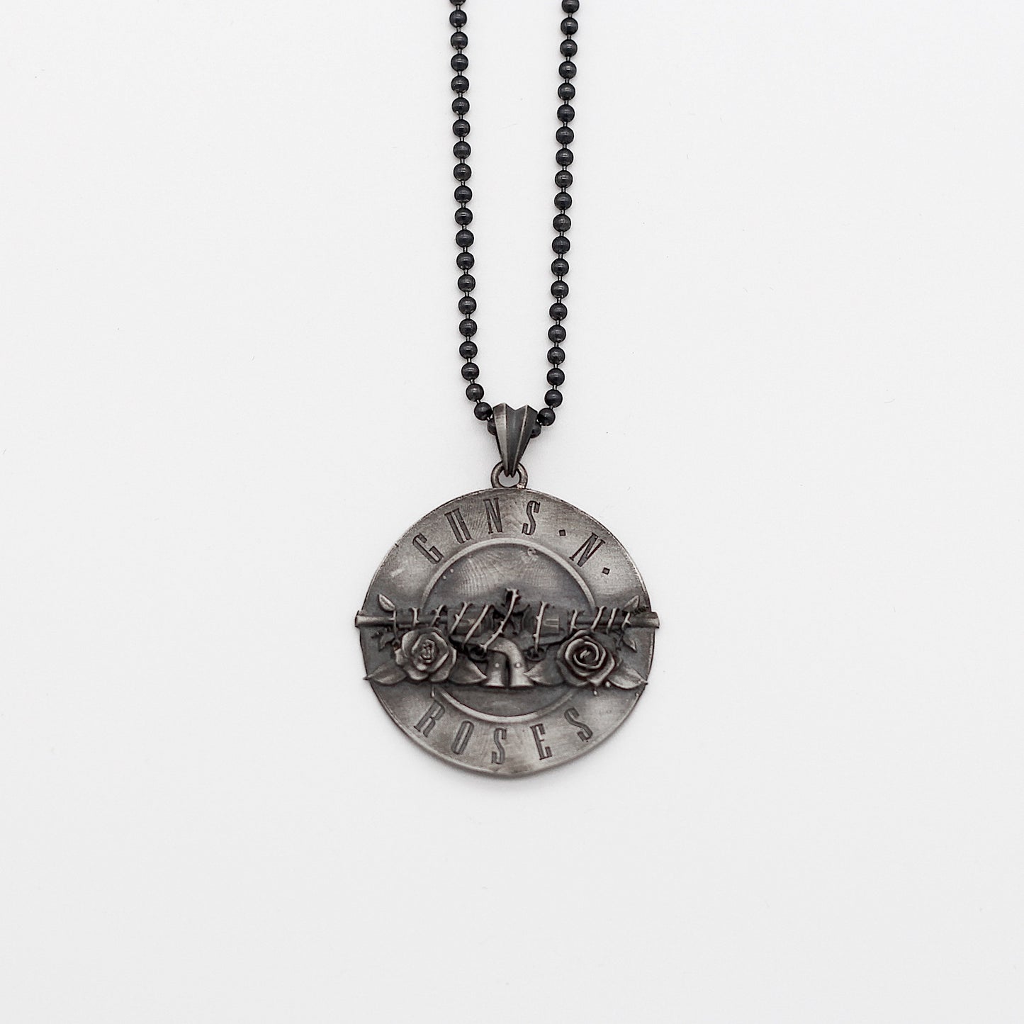 Iconic Guns N' Roses Silver Necklace | Perfect for Fans and Rock Enthusiasts Jewelry