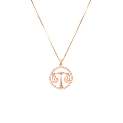 LIBRA Zodiac Necklace | Libra Horoscope Charm Necklace in Gold & Silver