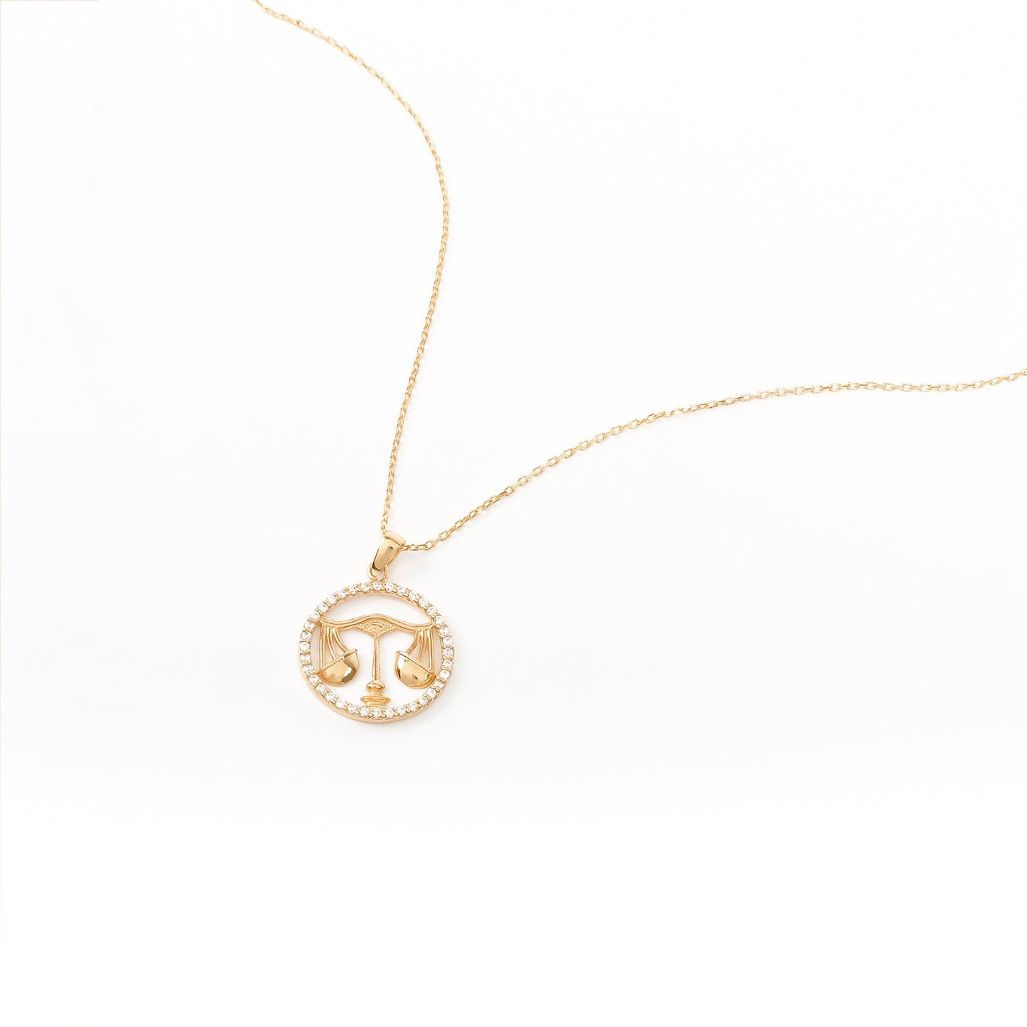 LIBRA Zodiac Necklace | Libra Horoscope Charm Necklace in Gold & Silver