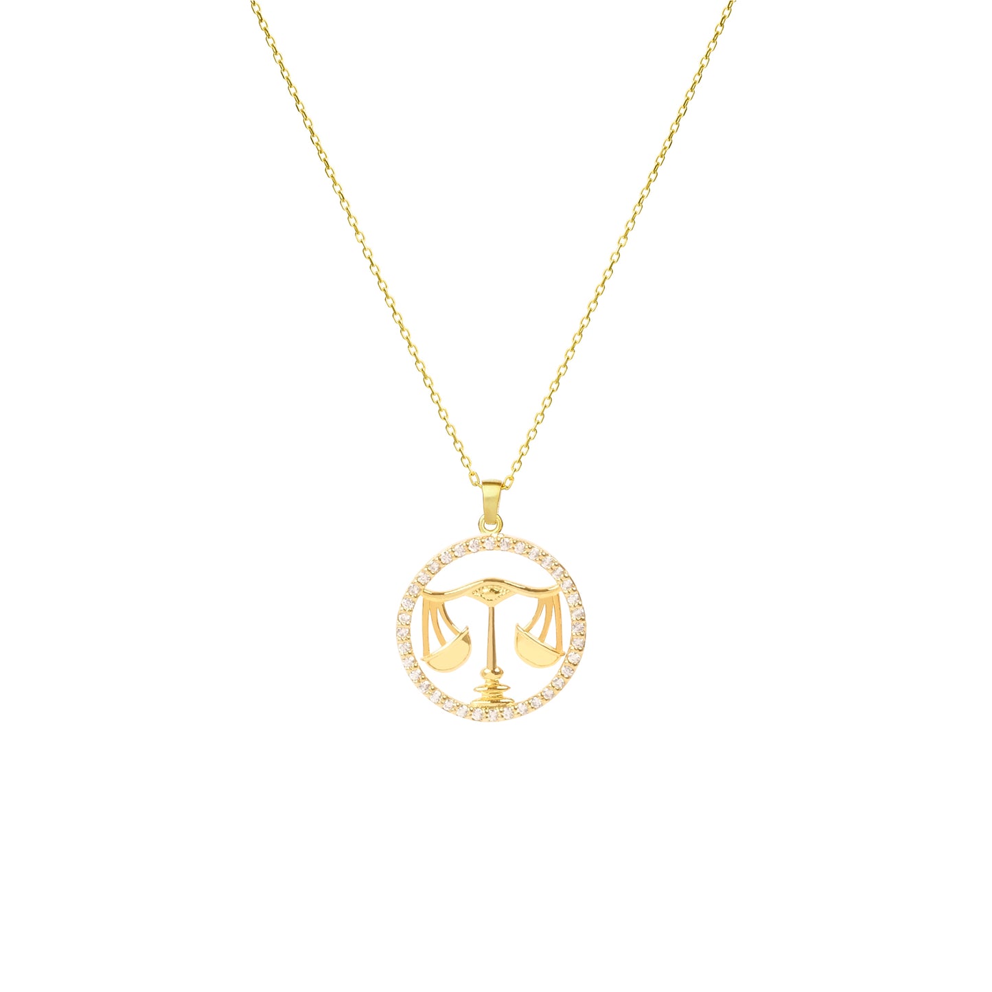 LIBRA Zodiac Necklace | Libra Horoscope Charm Necklace in Gold & Silver