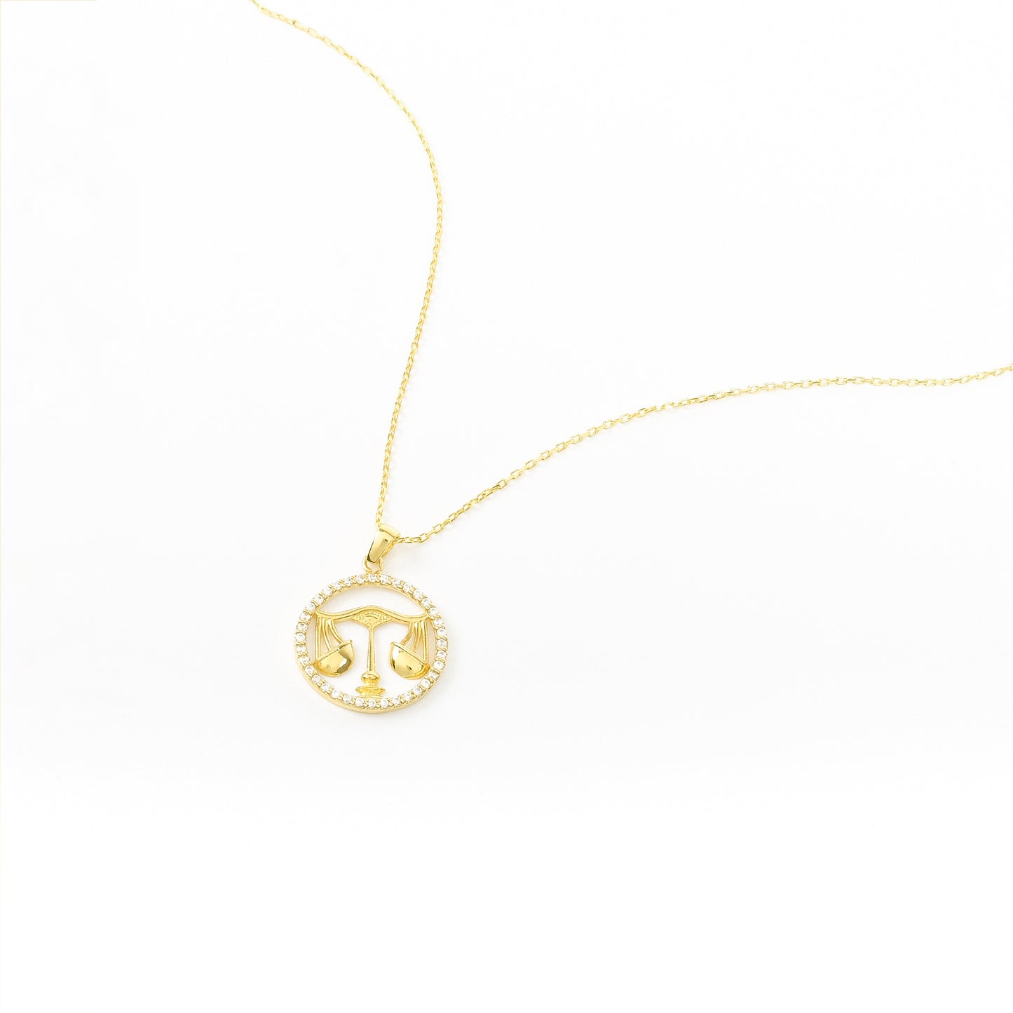 LIBRA Zodiac Necklace | Libra Horoscope Charm Necklace in Gold & Silver