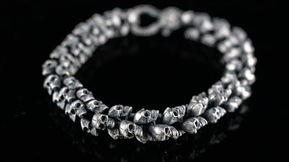 Men's Skull Bracelet in 925K Sterling Silver | Bold and Edgy Design