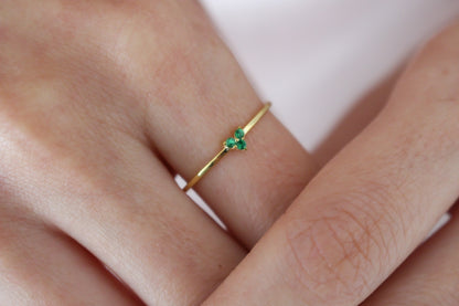 NINA Tsevorite Heart Ring | Dainty Gemstone Jewelry in 925K Sterling Silver or Solid Gold