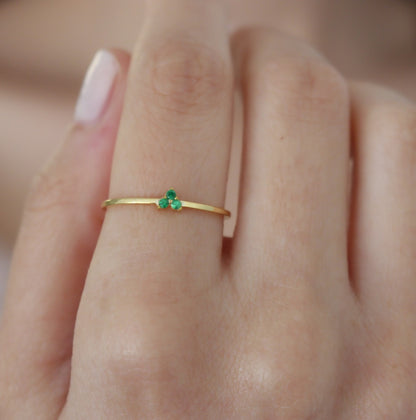 NINA Tsevorite Heart Ring | Dainty Gemstone Jewelry in 925K Sterling Silver or Solid Gold