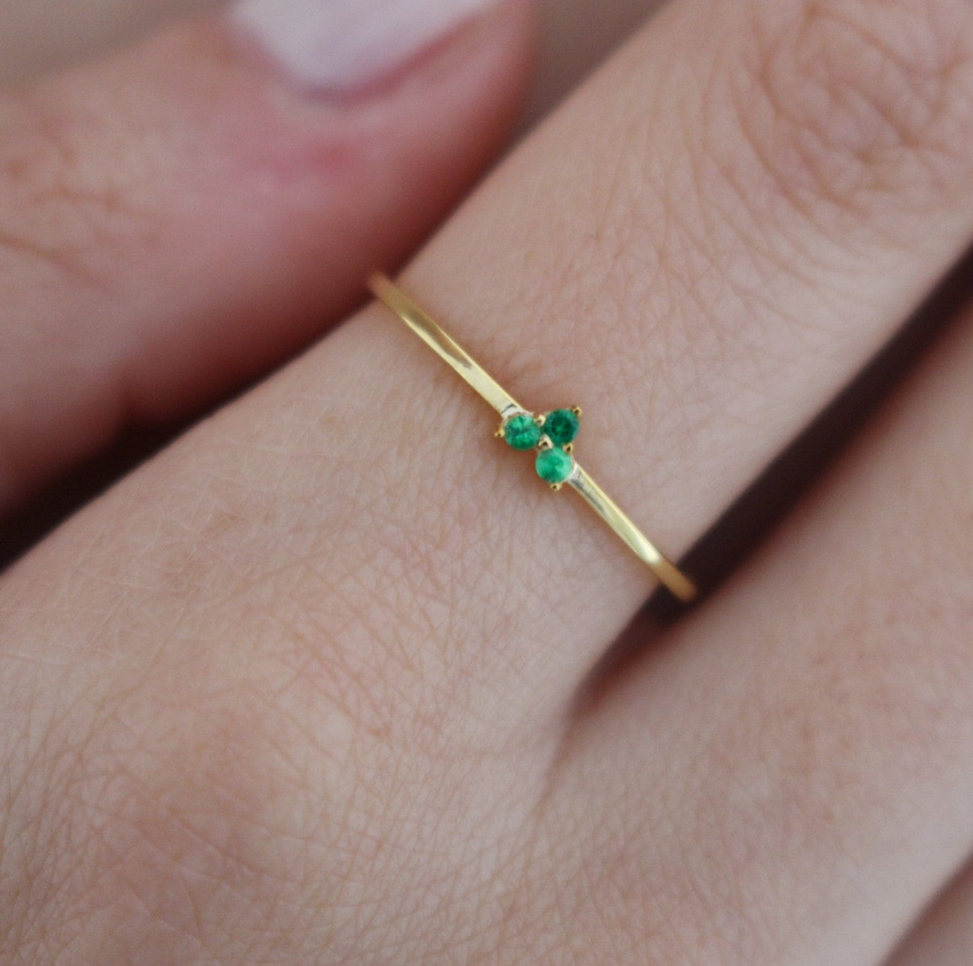 NINA Tsevorite Heart Ring | Dainty Gemstone Jewelry in 925K Sterling Silver or Solid Gold