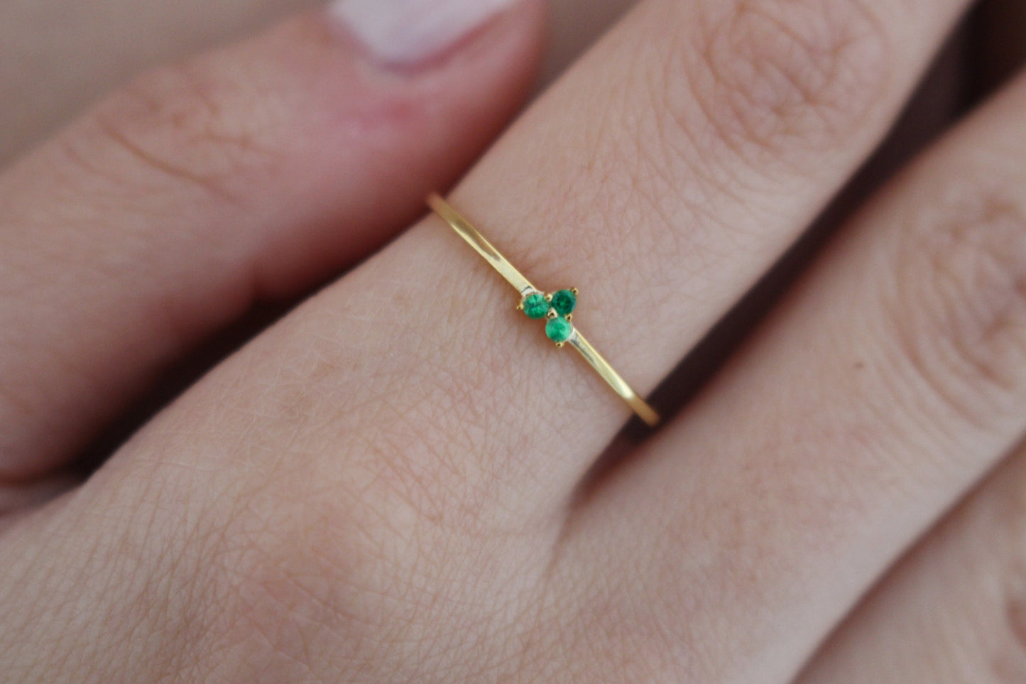 NINA Tsevorite Heart Ring | Dainty Gemstone Jewelry in 925K Sterling Silver or Solid Gold