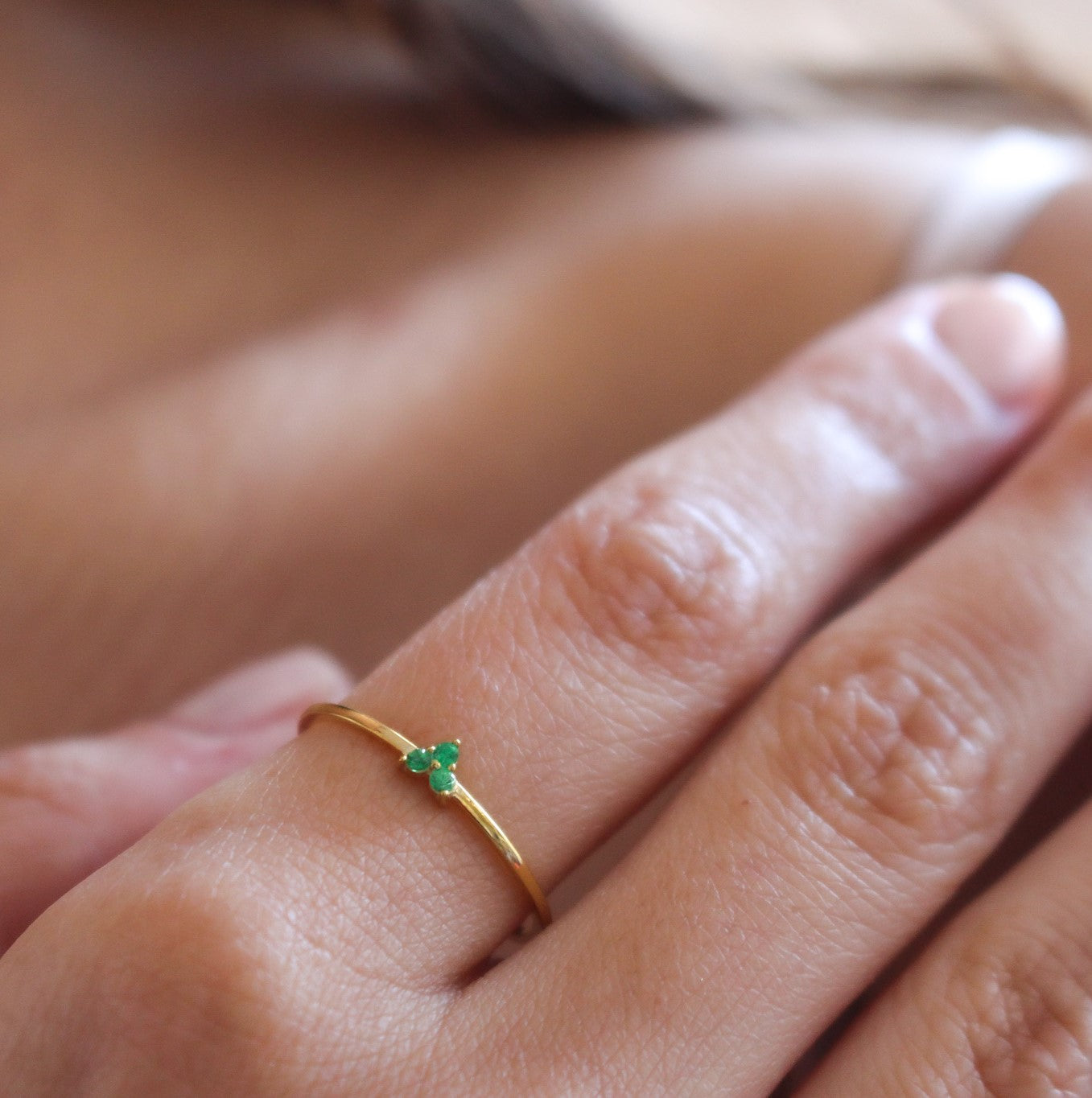 NINA Tsevorite Heart Ring | Dainty Gemstone Jewelry in 925K Sterling Silver or Solid Gold