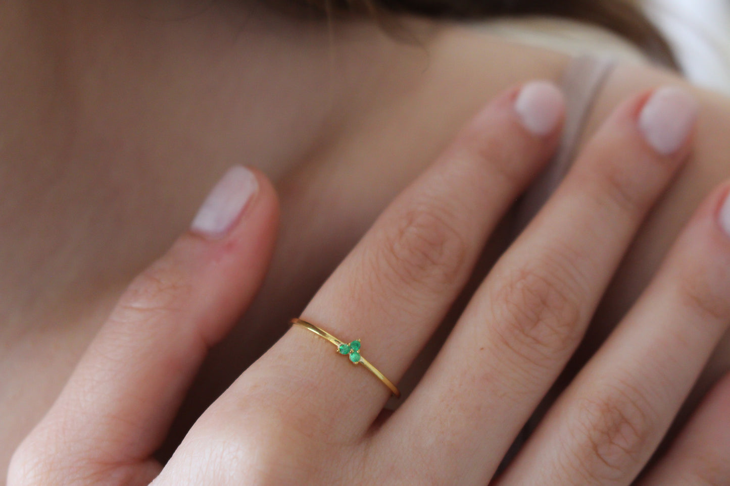 NINA Tsevorite Heart Ring | Dainty Gemstone Jewelry in 925K Sterling Silver or Solid Gold