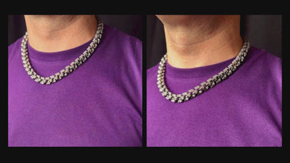 Bold Skull Chain Necklace in 925 Sterling Silver | Edgy and Unique Gothic Necklace for Men