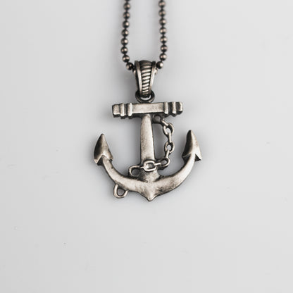 Rustic Sterling Silver Anchor Necklace | Perfect Gift for Nautical Enthusiasts