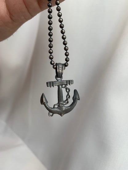 Rustic Sterling Silver Anchor Necklace | Perfect Gift for Nautical Enthusiasts