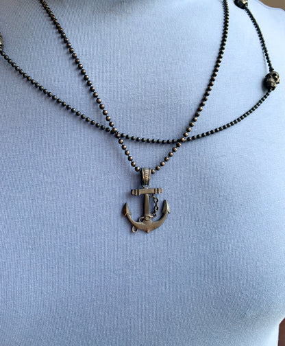 Rustic Sterling Silver Anchor Necklace | Perfect Gift for Nautical Enthusiasts