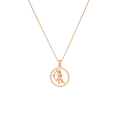 SAGITTARIUS Zodiac Necklace | Astrology Charm Necklace in Gold & Silver