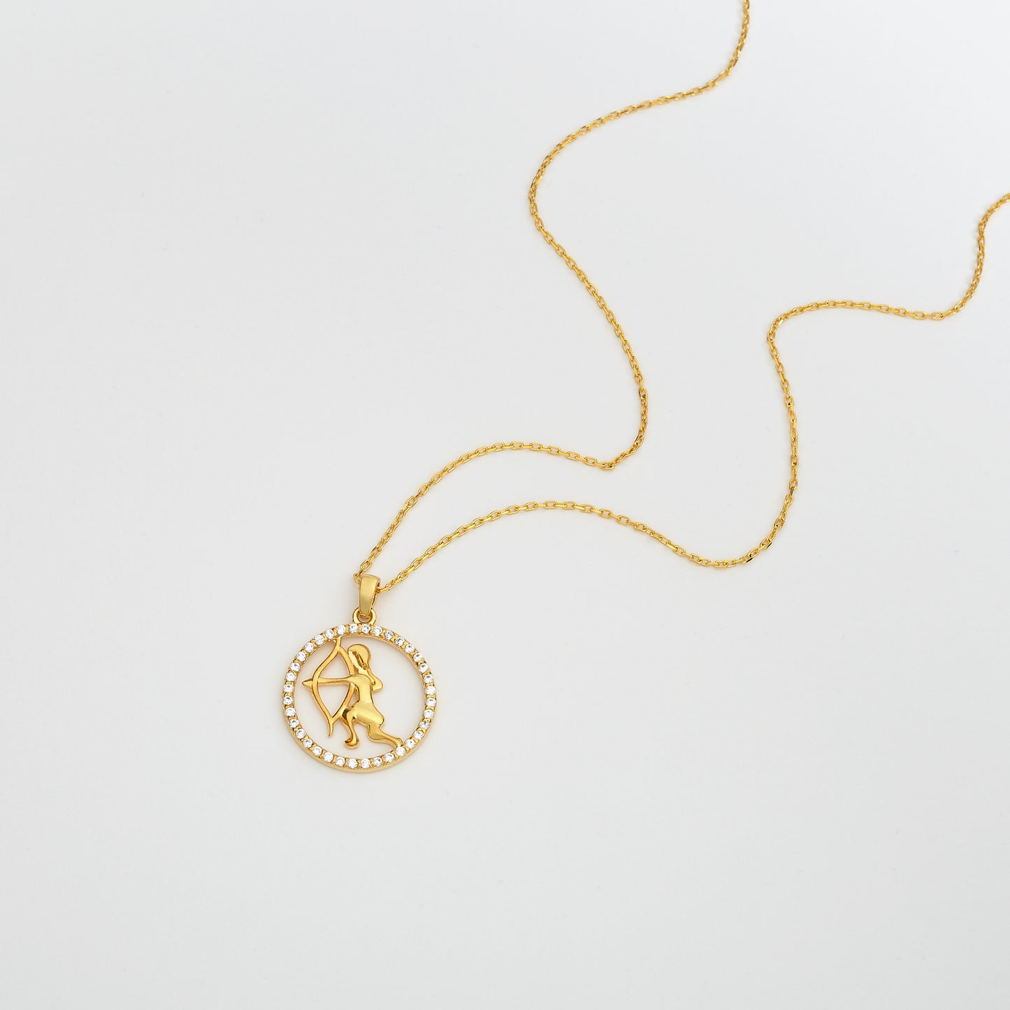 SAGITTARIUS Zodiac Necklace | Astrology Charm Necklace in Gold & Silver