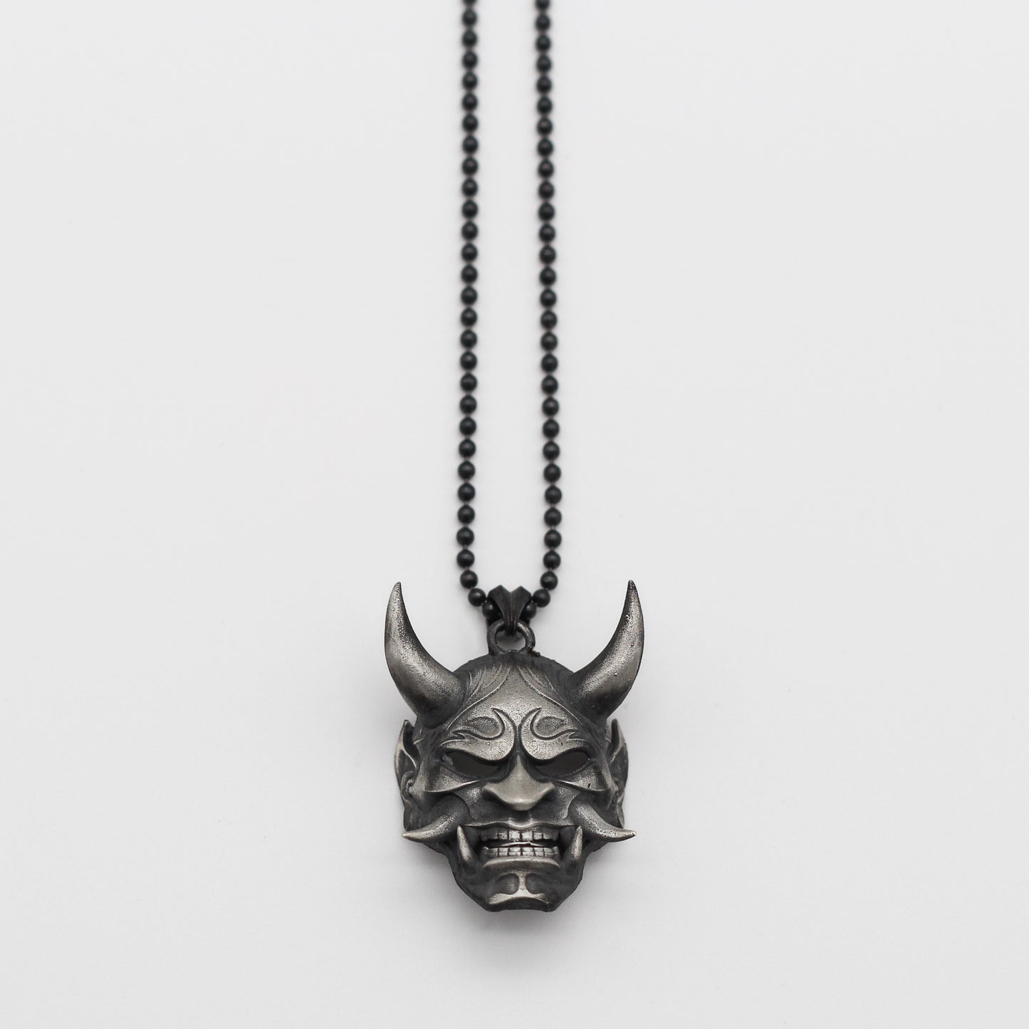 Silver Demon Necklace, Rustic Demon Jewelry