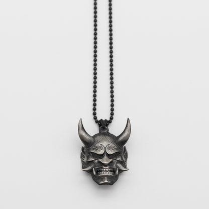 Silver Demon Necklace, Rustic Demon Jewelry