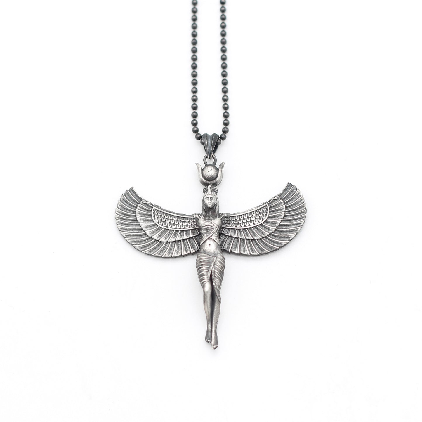 Sterling Silver Isis Goddess Pendant | Ancient Egyptian Jewelry