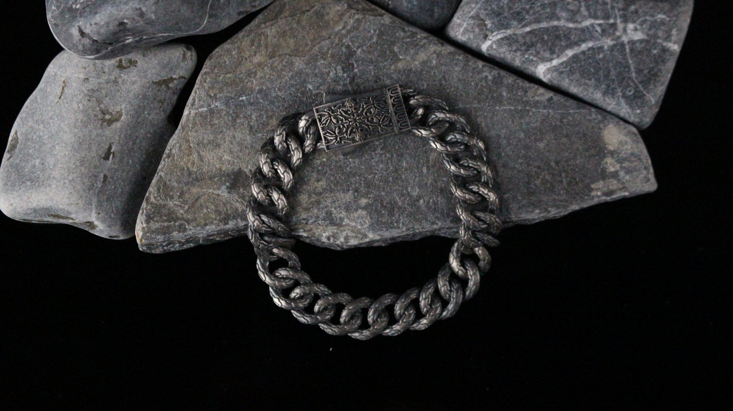 Sterling Silver Men's Chain Bracelet | Bold and Timeless Design Jewelry