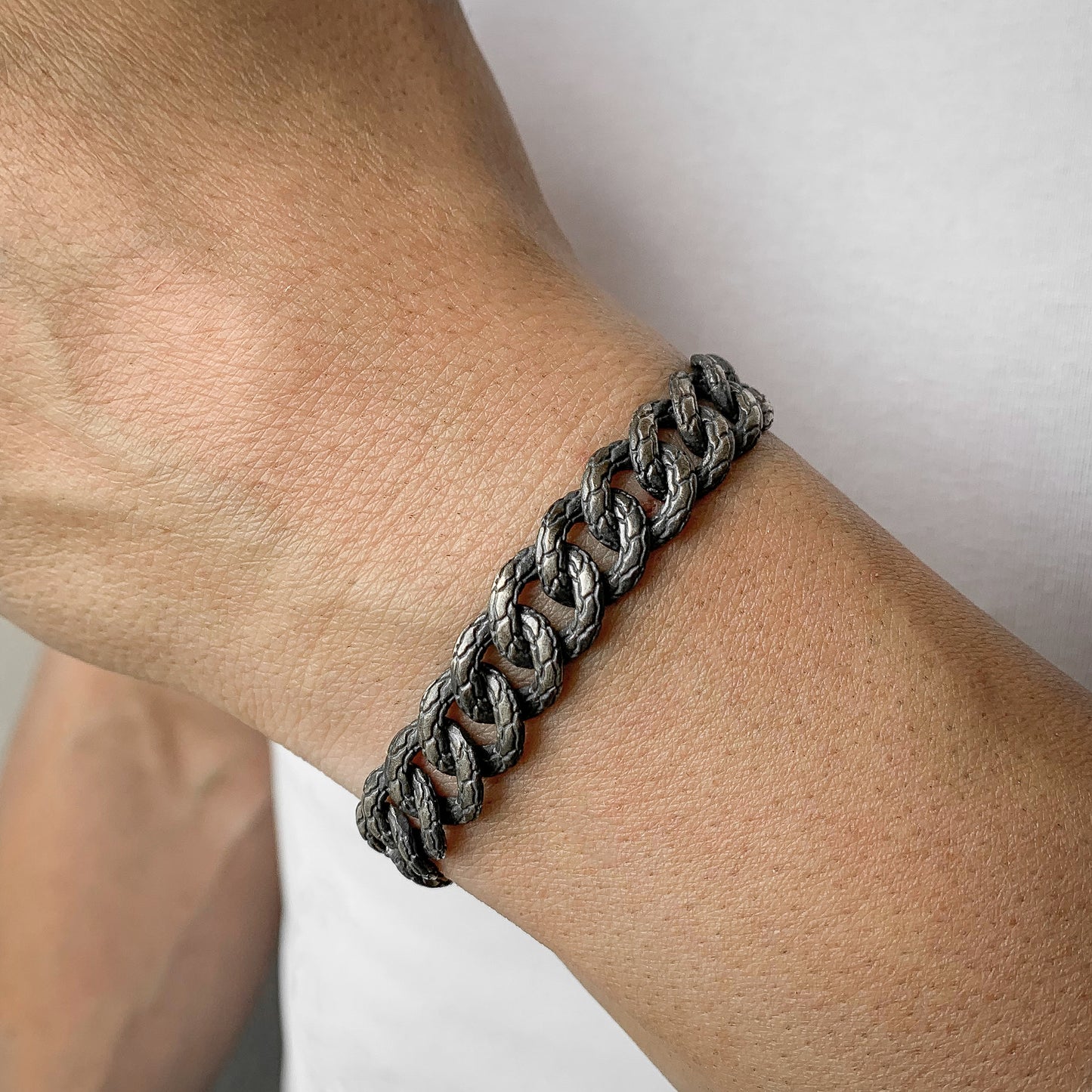 Sterling Silver Men's Chain Bracelet | Bold and Timeless Design Jewelry