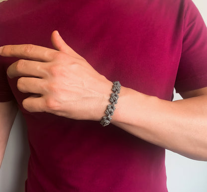 Sterling Silver Men's Lion Head Bracelet | Bold and Sophisticated Design