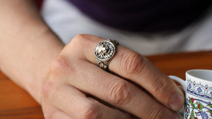 Sterling Silver Signet Lion Ring for Men | Powerful and Timeless Handmade Jewelry