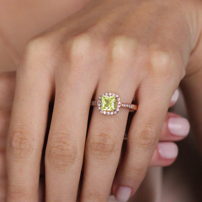 Stunning Moissanite Ring in Sterling Silver & Solid Gold | Luxury Princess Cut Proposal Ring