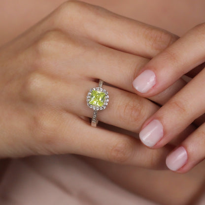 Stunning Moissanite Ring in Sterling Silver & Solid Gold | Luxury Princess Cut Proposal Ring