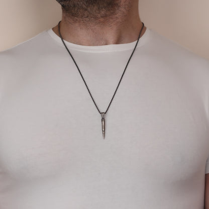 Unique Bullet Necklace in 925K Sterling Silver | Handcrafted Soldier Jewelry Gift for Men