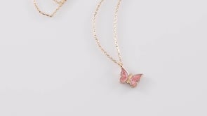 PAPRIS 14K Gold Cute Butterfly Pendant